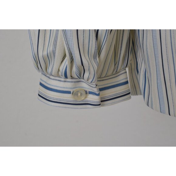 Vintage 70s Mockneck Button up Secretary Blouse‎ - Picture 7 of 10